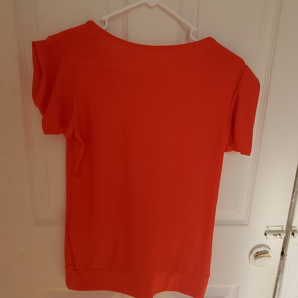 Red Silky Blouse